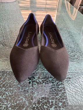Rothy's Women's Pointed Flat in Black 7.5 W